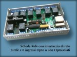 Scheda relè I/O con connessione ethernet web server