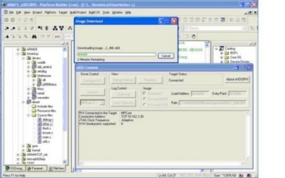 Supporto del debug del RealView Ice in MS Windows CE 6 Softare Screenshot