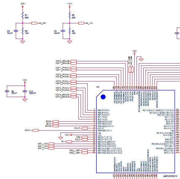 Schema elettrico con DSPIC