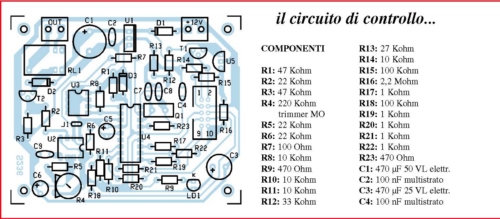 circuito controllo serratura elettronica
