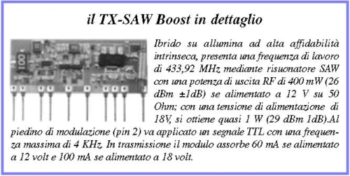 trasmettitore alta potenza tx-saw boost