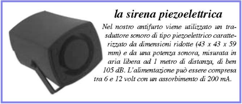 sirena piezoelettrica