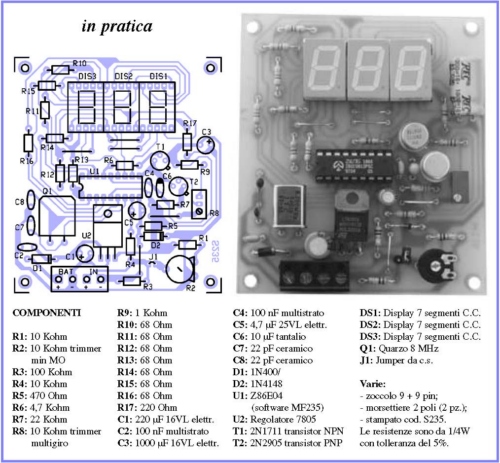 voltmetro single-chip realizzazione pratica