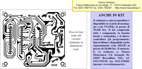 voltmetro single-chip pcb