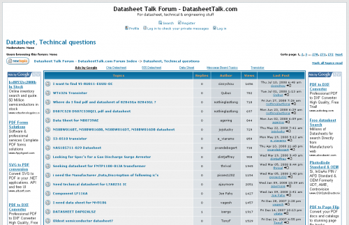 Datasheet forum