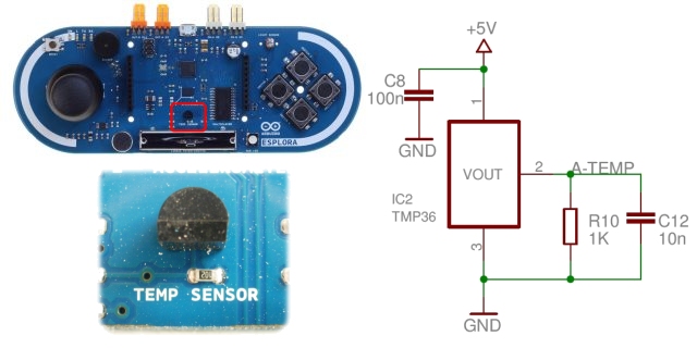 Sensore di temperatura Arduino Esplora