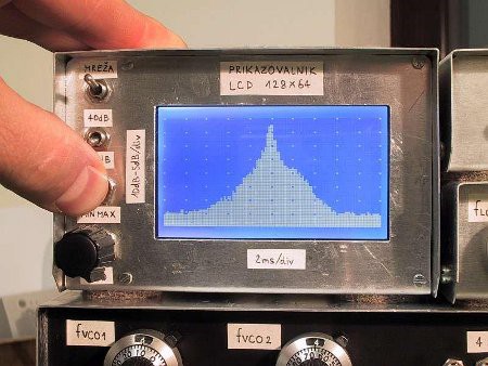 Oscilloscopio LCD per analisi di spettro