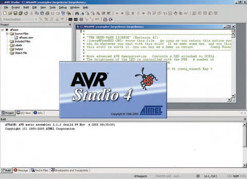 Figura 1. Una schermata di AVR Studio 4