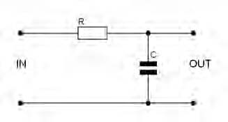 Figura 2. Esempio circuitale di filtro passivo Passa Basso