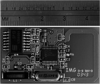 Figura 3: immagine del modulo S/TX realizzato interamente con componenti SMD.