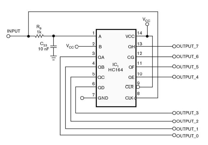 Figura 1: schema del circuito che consente di espandere la capacità di output.