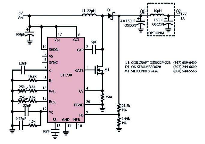 Figura 4: ultralow Noise 5V to 12V Converter.