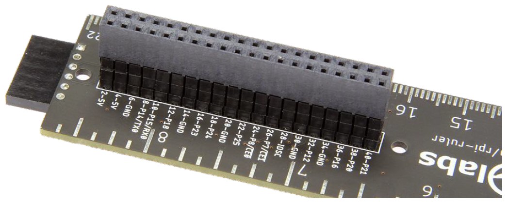 Figura 3: se il righello deve essere collegato a un normale Raspberry Pi, il connettore deve essere almeno 16 mm
