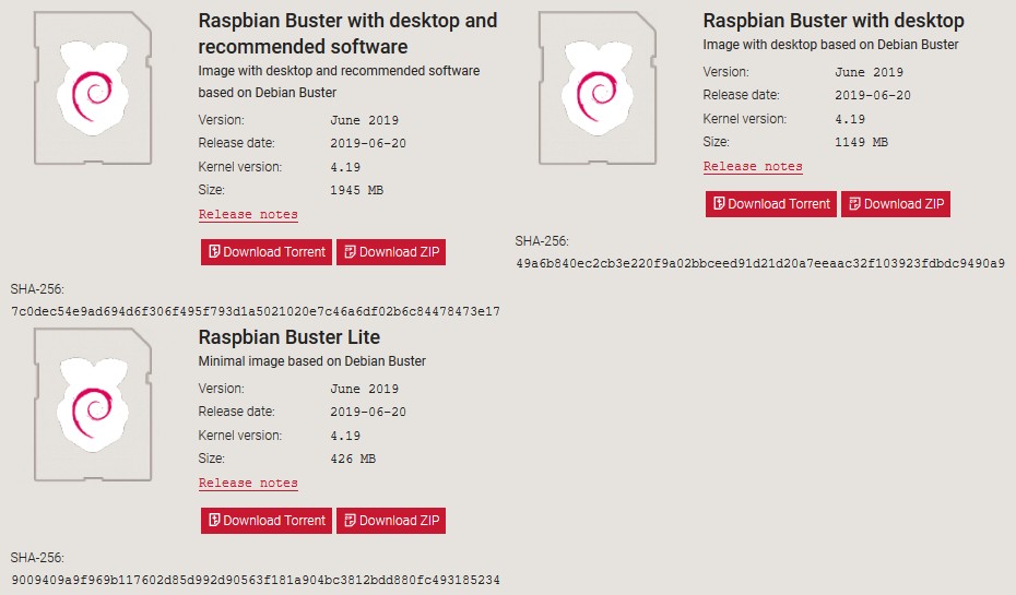 Figura 5: la nuova distribuzione del sistema operativo Raspbian Buster, basata su Debian