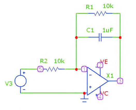 Figura 6: filtro passa basso R1-C1.