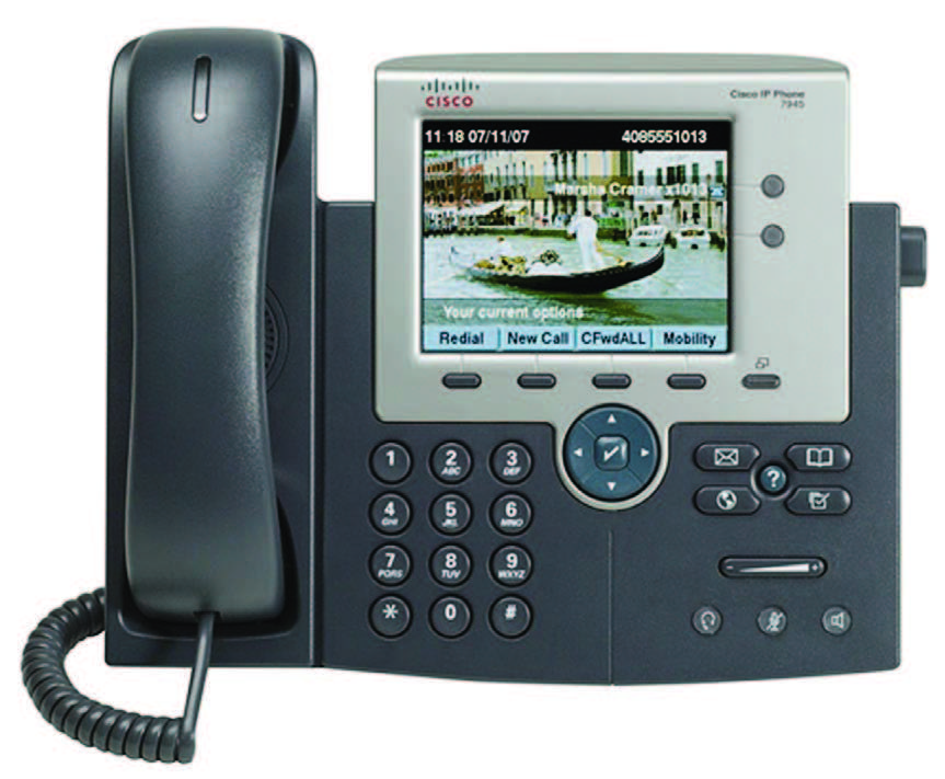 Figura 2: un telefono VoIP con PoE.