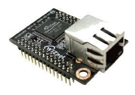 Figura 5. Il Wiz 830MJ è un modulo che comprende non solo un controller Ethernet, ma anche uno stack TCP/IP hardware.
