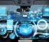Cabina futuristica di un veicolo a guida autonoma