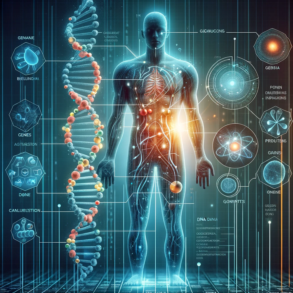 Immagine che mostra uno scenario futuro in cui l'IA è in grado di analizzare il genoma umano