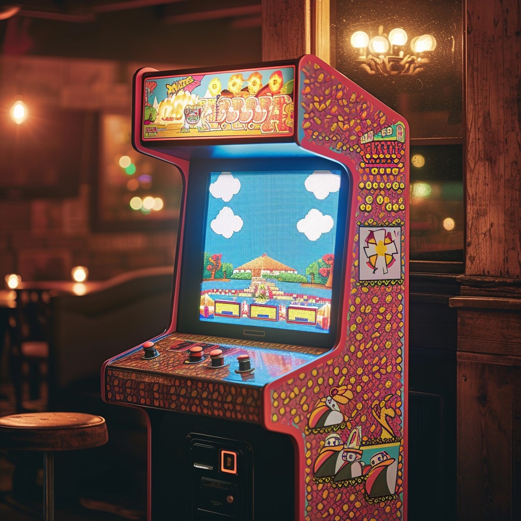 Esempio di "Arcade cabinet" (dal sito https://stockcake.com/)