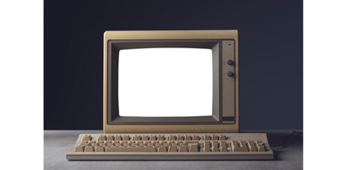 Vintage personal computer on a desktop