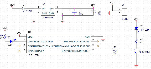 Barriera Infrarossi Schema